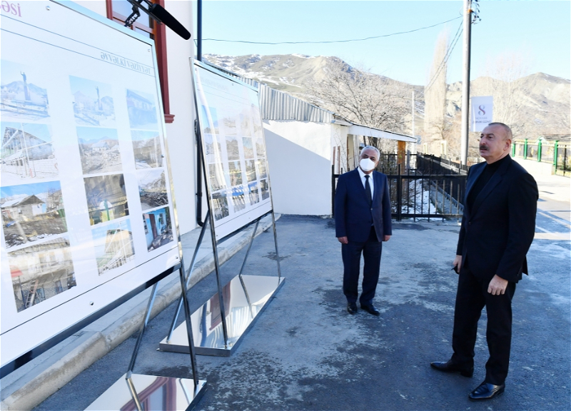 Президент Ильхам Алиев ознакомился с работами по реконструкции в губинском поселке Гонагкенд – ФОТО