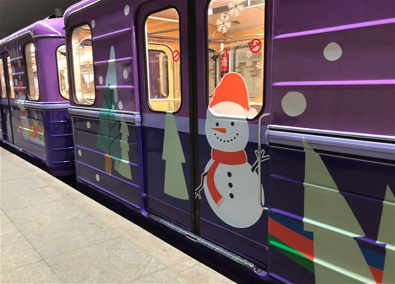 С сегодняшнего дня в бакинском метро будет курсировать Новогодний поезд - ФОТО - ВИДЕО