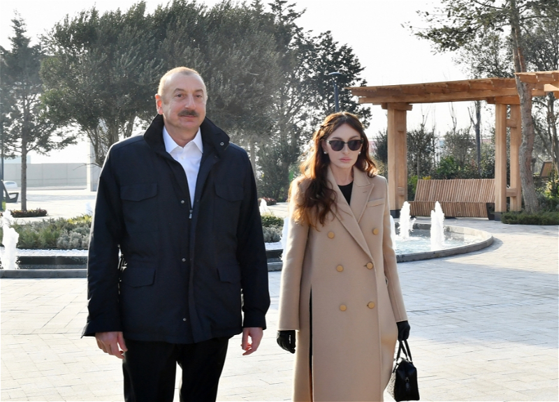 Ильхам Алиев и Мехрибан Алиева ознакомились с условиями, созданными после реконструкции в парке Низами Гянджеви – ФОТО - ВИДЕО