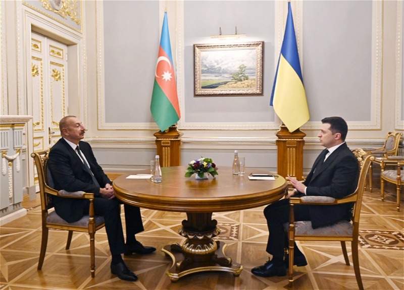 Началась встреча президентов Азербайджана и Украины один на один - ФОТО - ВИДЕО
