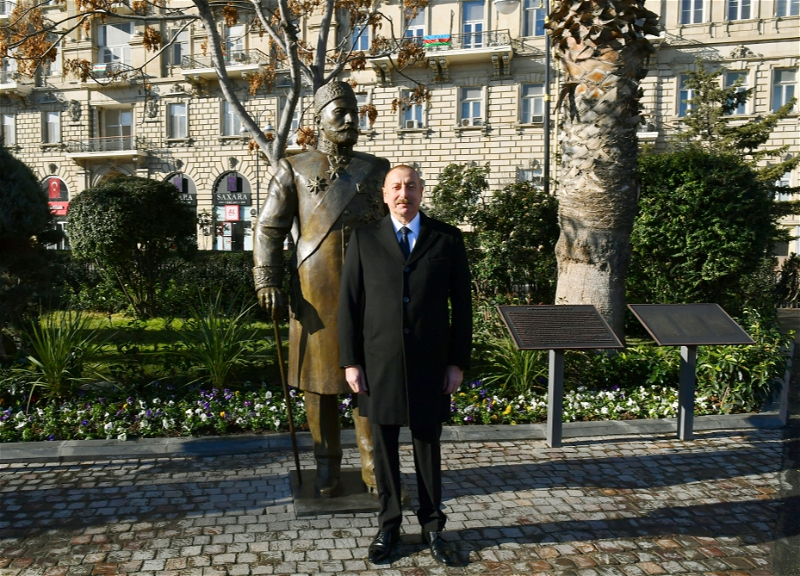 Ильхам Алиев принял участие в открытии в Баку памятника меценату Зейналабдину Тагиеву - ФОТО - ВИДЕО