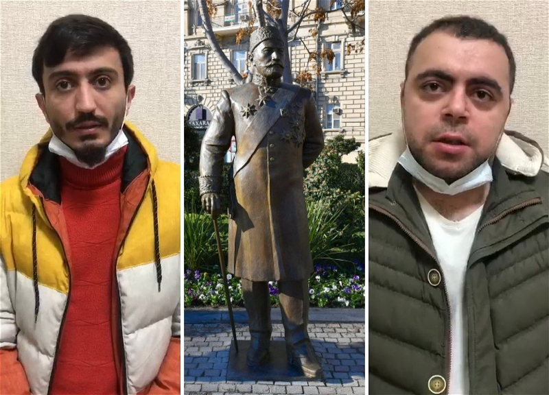 ФОТО лиц, подозреваемых в повреждении памятника Тагиеву - ОБНОВЛЕНО
