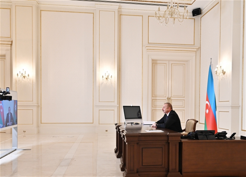 Состоялась встреча в видеоформате с участием лидеров Азербайджана, Армении, ЕС и Франции - ФОТО