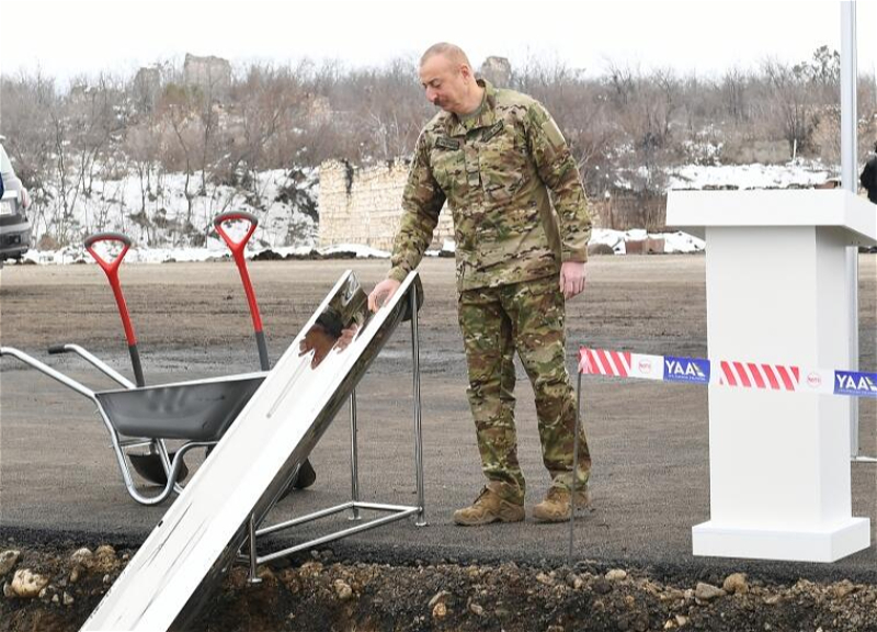 Ильхам Алиев заложил фундамент отеля Park Forest Otel Ağdam и нового жилого комплекса