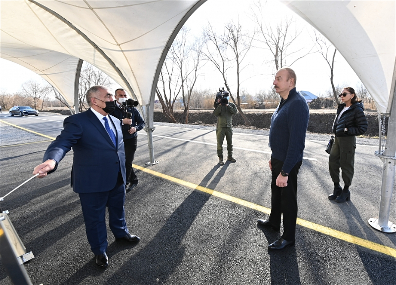 Ильхам Алиев принял участие в открытии автодороги Авшар-Салманбейли-Ашагы Авшар-Ходжавенд - ФОТО