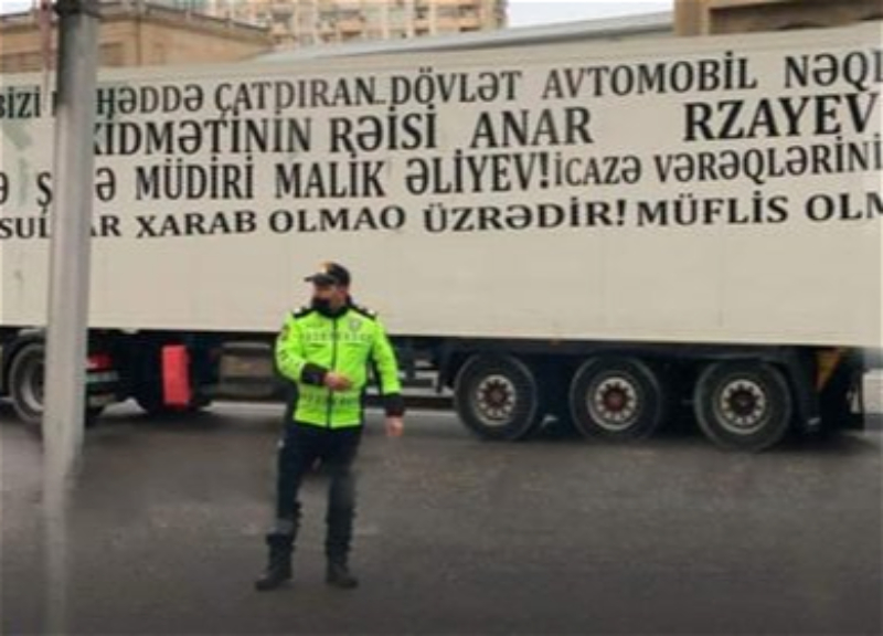 Nazirlik TIR sürücülərinin etirazına münasibət bildirdi