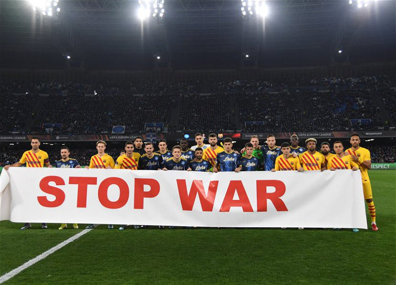 «Остановите войну». Спортивное сообщество сплотилось вокруг Украины – ФОТО – ВИДЕО