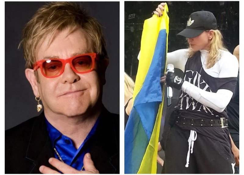 Мадонна и Элтон Джон отреагировали на военные действия в Украине – ФОТО