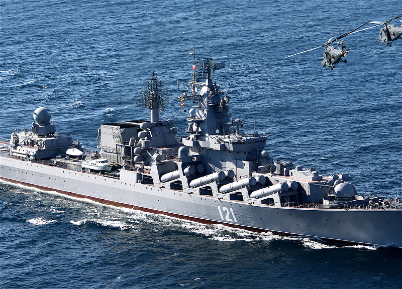 На российском ракетном крейсере «Москва» сдетонировал боезапас