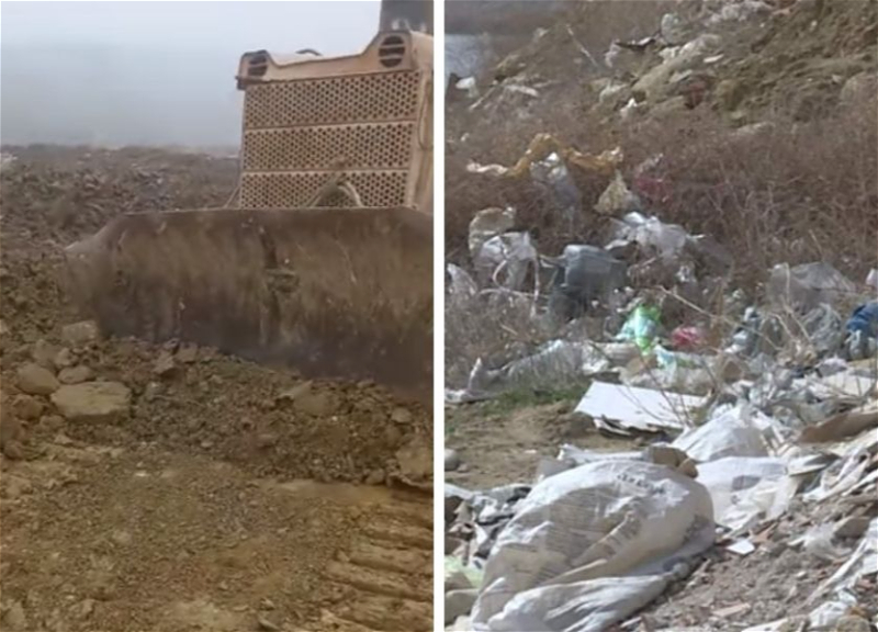 Очищается и благоустраивается заваленная мусором территория вокруг озера Ганлыгёль - ВИДЕО