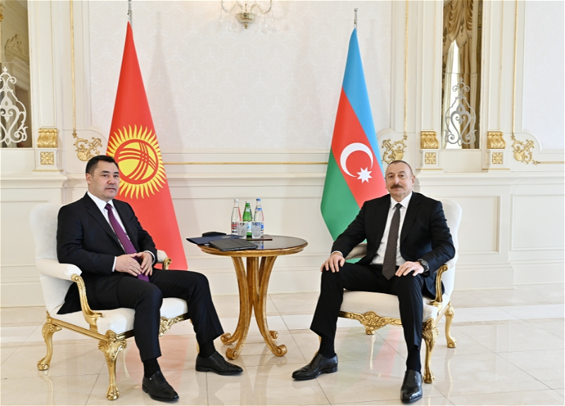 Состоялась встреча президентов Азербайджана и Кыргызстана один на один - ФОТО