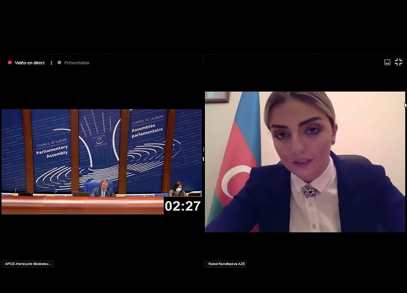 Könül Nurullayeva AŞPA-da: Biz Ermənistandan da sülhlə bağlı adekvat addımlar gözləyirik – VİDEO