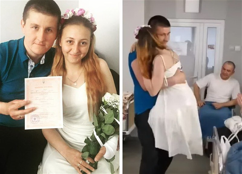 Украинская медсестра, потерявшая обе ноги, отпраздновала свадьбу во Львовской больнице – ВИДЕО