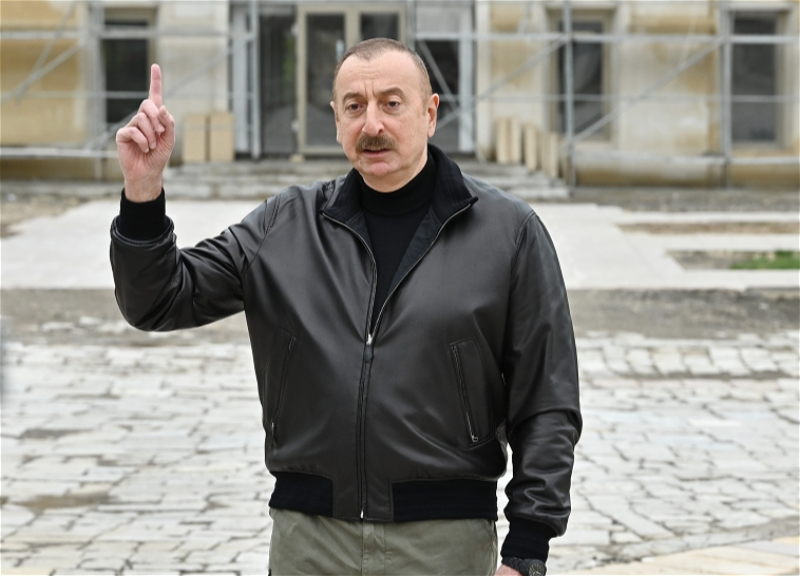 Президент Ильхам Алиев выступил с обращением в городе Шуша - ФОТО