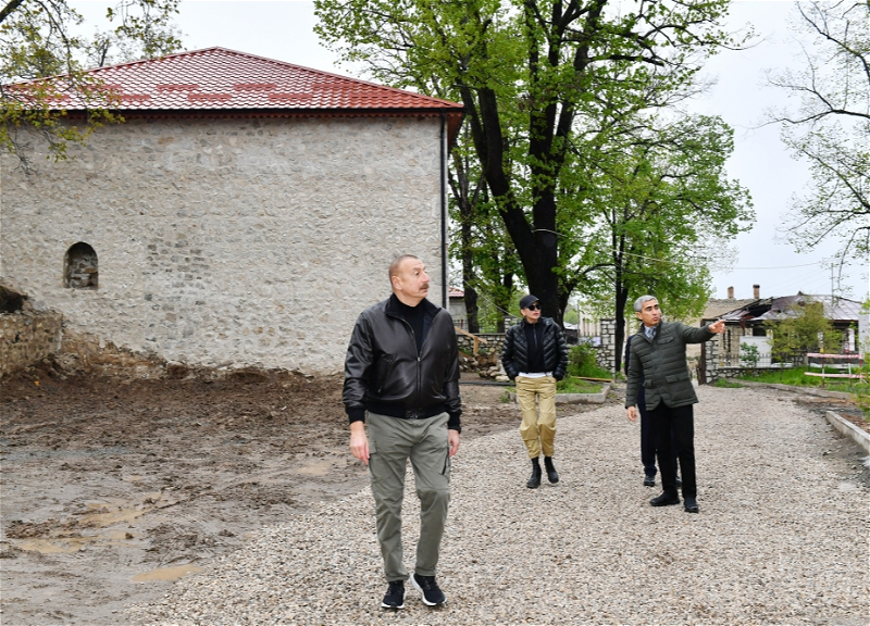 Восстановительные работы в комплексе имения Мехмандаровых в Шуше также проводятся Фондом Гейдара Алиева - ФОТО