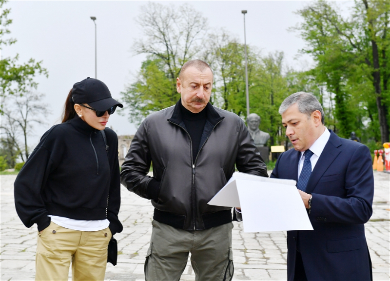 Ильхам Алиев ознакомился с восстановительными работами, проводимыми в административном здании и Бане пресной воды в Шуше - ФОТО