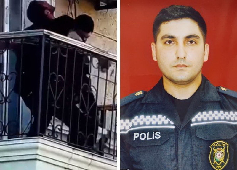 Полицейский в Баку спас человека, отравившегося дымом при пожаре – ВИДЕО