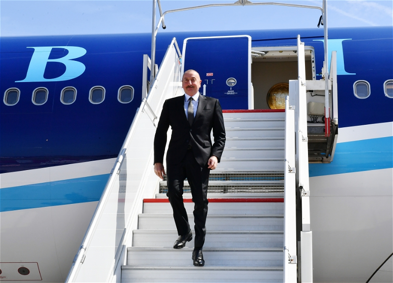 Президент Ильхам Алиев прибыл с рабочим визитом в Брюссель - ВИДЕО