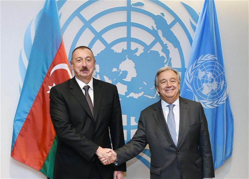 Генсек ООН поздравил Президента Ильхама Алиева