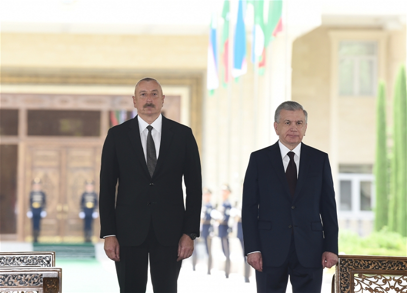В Ташкенте состоялась церемония официальной встречи Президента Ильхама Алиева - ФОТО