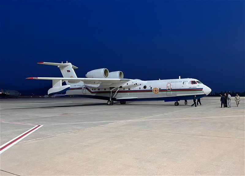 Самолет-амфибия МЧС Азербайджана прибыл в Турцию – ВИДЕО