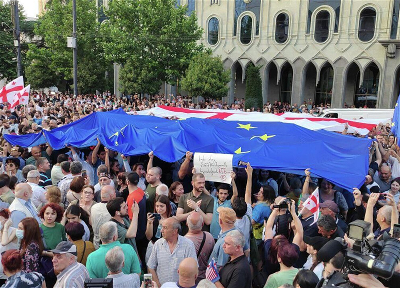 Митингующие в Тбилиси потребовали отставки премьер-министра – ОБНОВЛЕНО