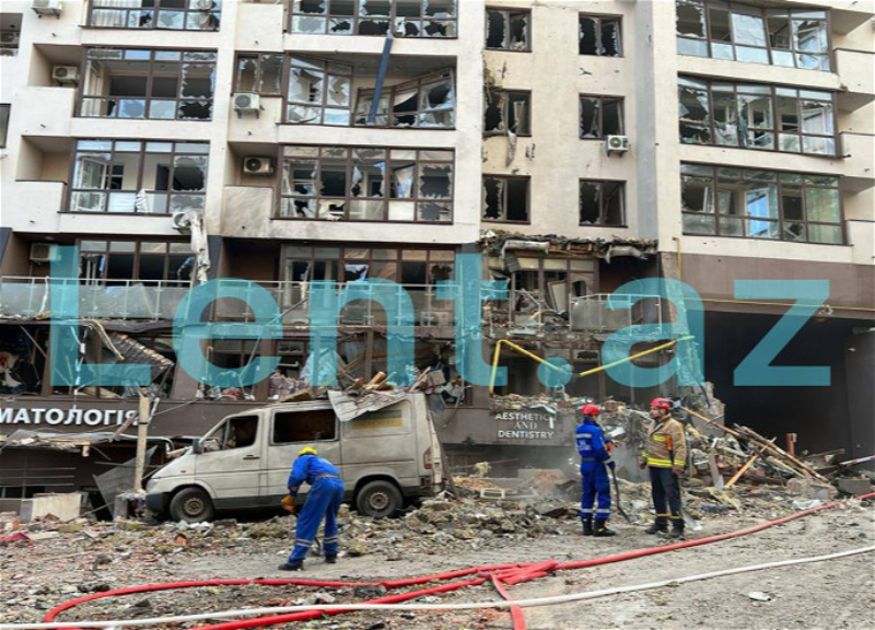 Ракета в Киеве упала рядом с посольством Азербайджана – ФОТО- ВИДЕО