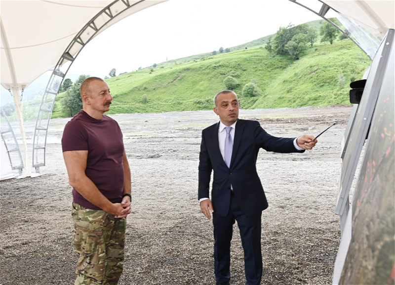 Президент Азербайджана ознакомился с проектом водохранилища Гакаричай - ФОТО