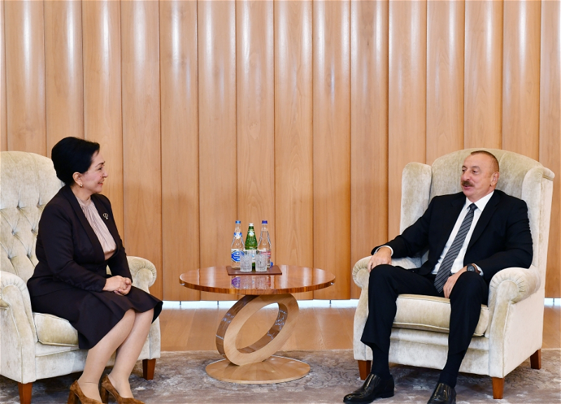 Ильхам Алиев принял председателя Сената Узбекистана - ФОТО