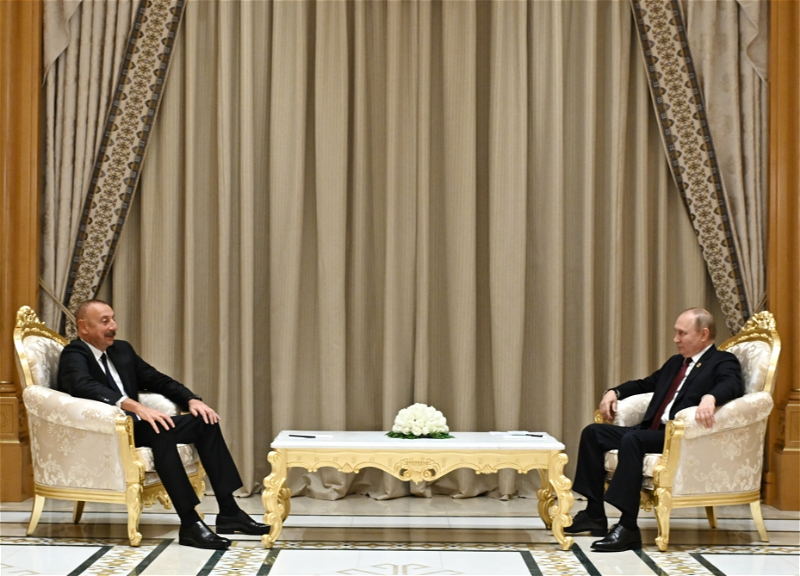 Президент Ильхам Алиев встретился в Ашхабаде с Владимиром Путиным - ФОТО