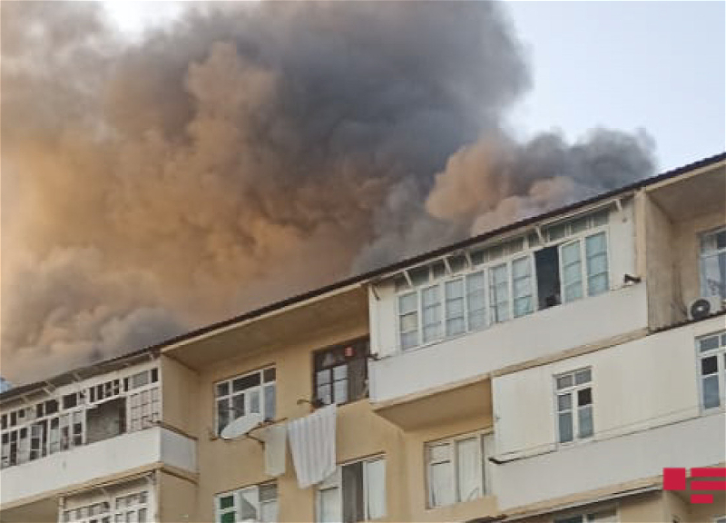 В связи с пожаром в общежитии в Евлахе задержан один человек - ФОТО - ОБНОВЛЕНО