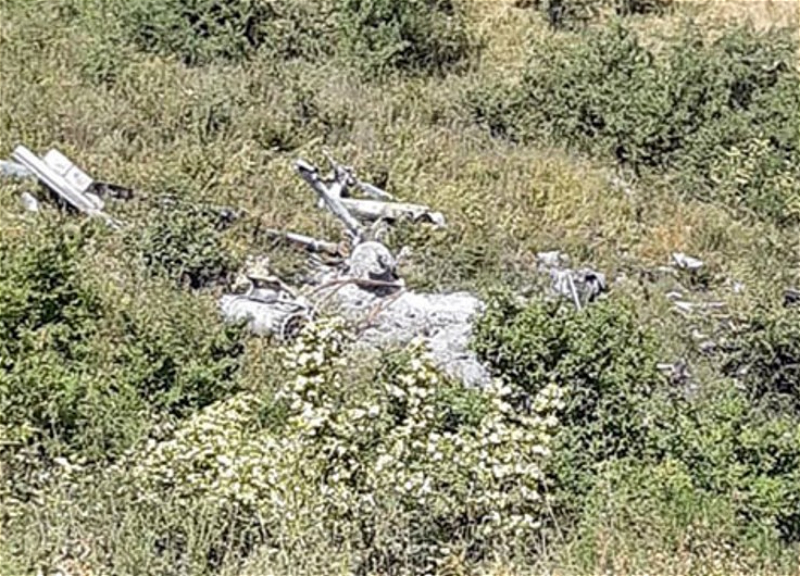 Так выглядит то, что осталось от сбитого армянского вертолета - ВИДЕО
