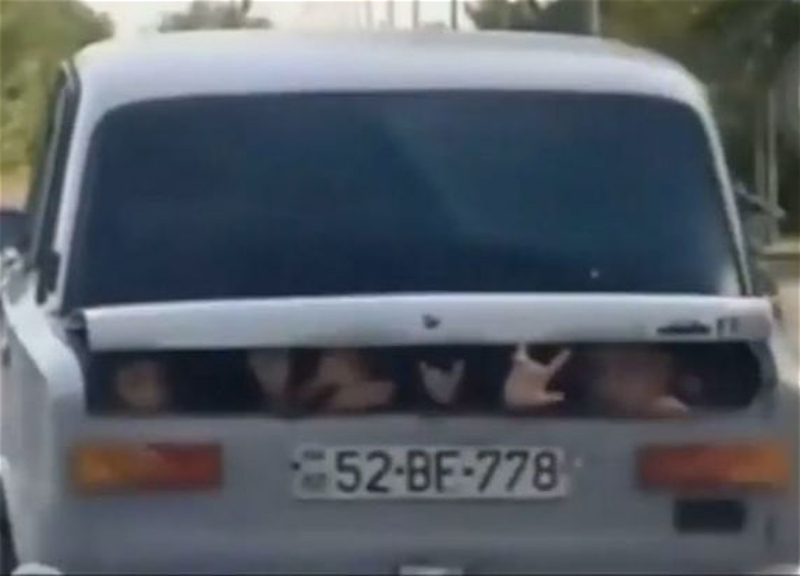 В Баку водитель перевозил пассажиров в багажнике – ВИДЕО