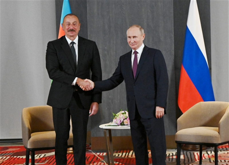 Президент Ильхам Алиев встретился в Самарканде с Владимиром Путиным - ФОТО