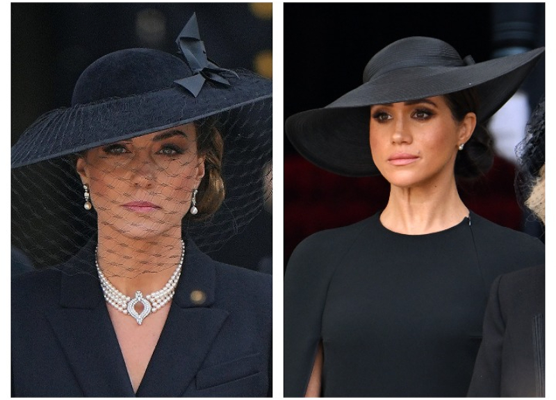 На похоронах Елизаветы II Кейт Миддлтон и Меган Маркл появились в особых украшениях – ФОТО