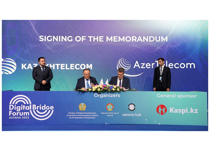 AzerTelecom и «Казахтелеком» подписали меморандум о стратегическом партнерстве по Транскаспийскому проекту - ФОТО
