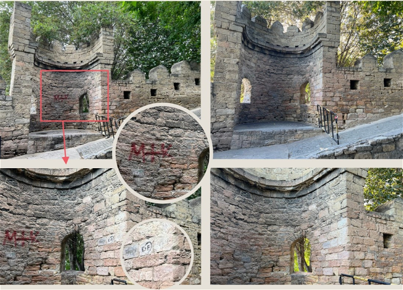 Стены бакинской крепости Ичеришехер очищены от следов вандализма - ФОТО