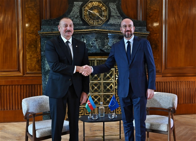 Cостоялась встреча Ильхама Алиева с президентом Совета Европейского Союза в Праге