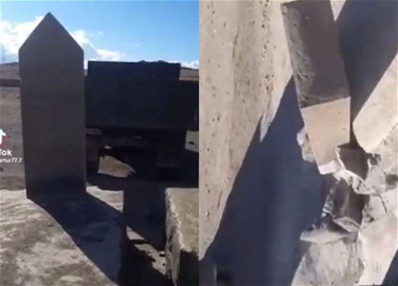 Армяне разрушают могилы азербайджанцев в Ханкенди - ВИДЕО