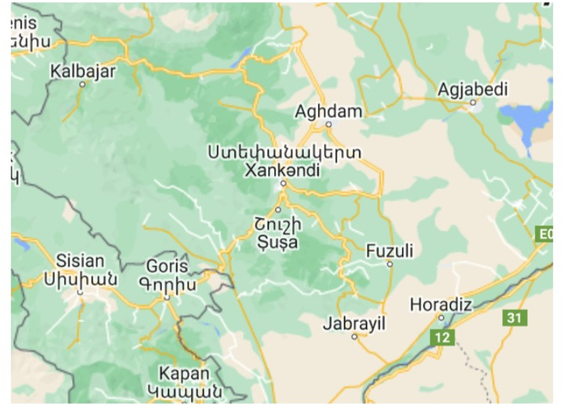 Google Maps перестал отображать ряд азербайджанских топонимов на армянском языке – ФОТО