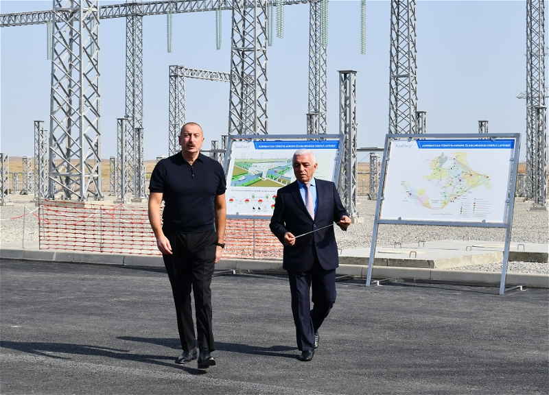Ильхам Алиев ознакомился с ходом строительства узловой подстанции «Джебраил» - ФОТО