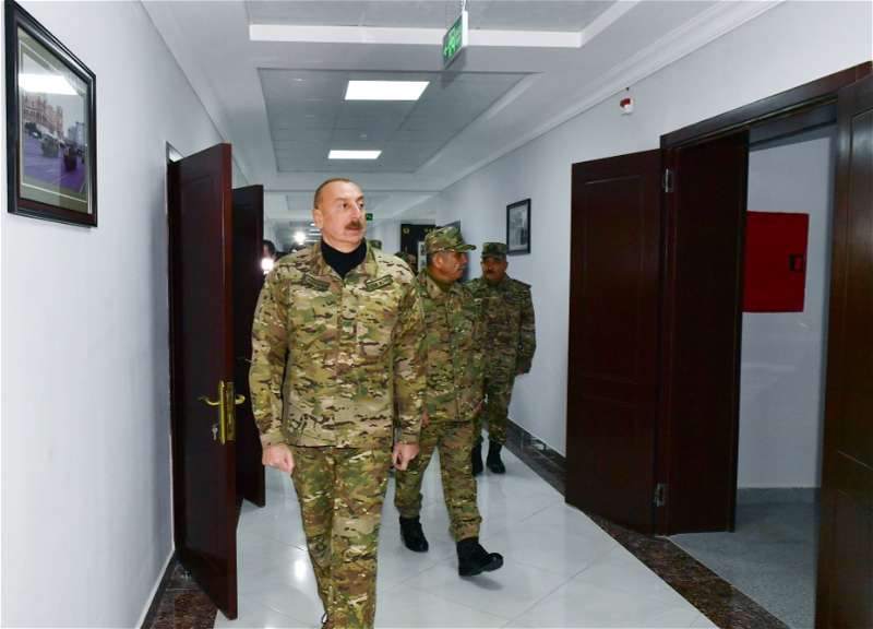 Ильхам Алиев ознакомился с условиями в новой N-ской воинской части в Физулинском районе - ФОТО