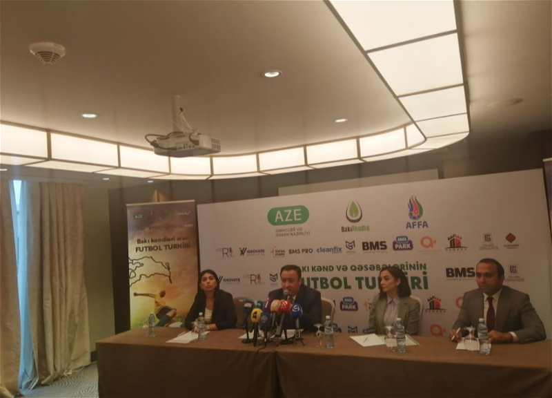 Состоялась пресс-конференция перед финалом детского футбольного турнира, впервые охватившего все села Баку