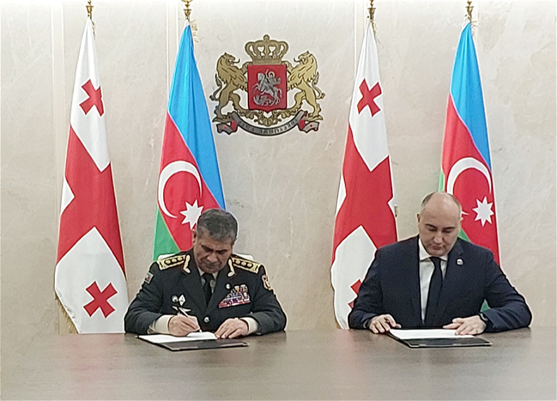 Министерства обороны Азербайджана и Грузии подписали план военного сотрудничества на 2023 год - ФОТО