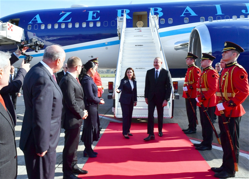 Ильхам Алиев прибыл с государственным визитом в Албанию - ФОТО