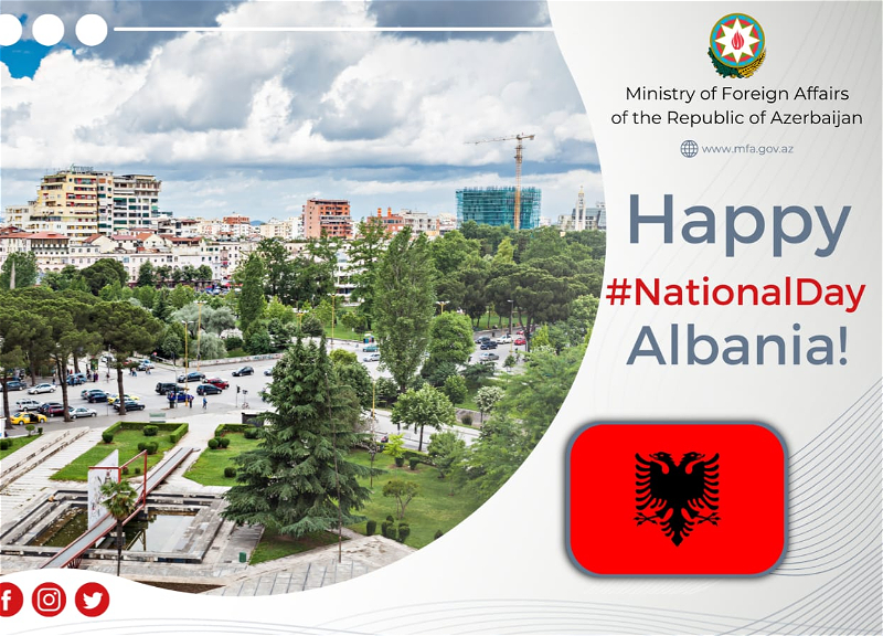МИД Азербайджана поздравил Албанию с Национальным днем