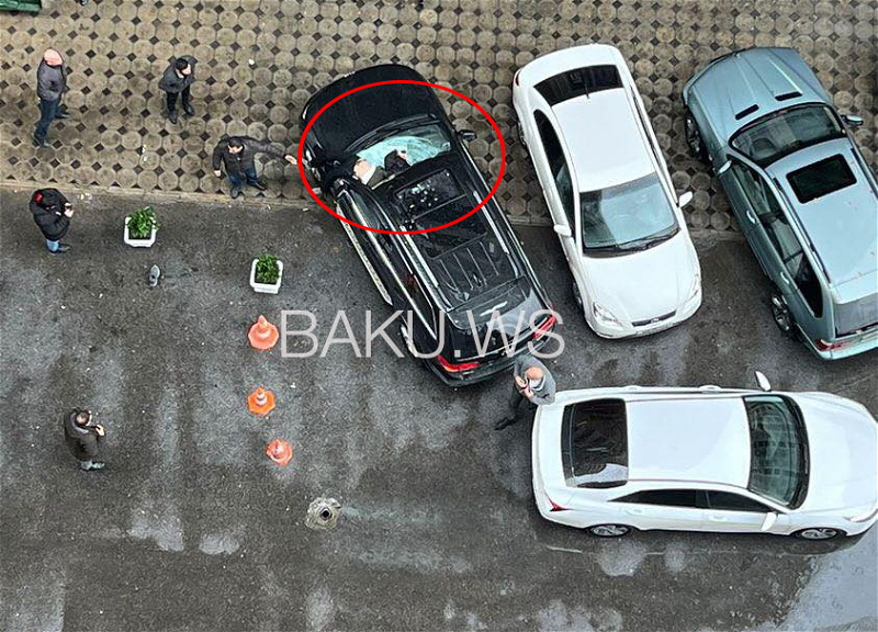 В Баку молодой человек упал с 15 этажа на автомобиль - ВИДЕО
