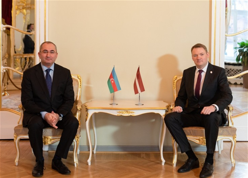 Посол Азербайджана встретился с новоизбранным председателем Сейма Латвии