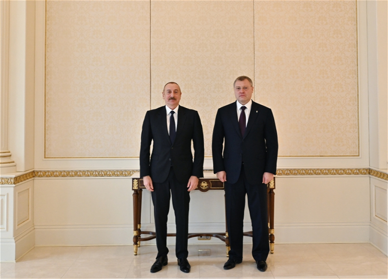 Ильхам Алиев принял губернатора Астраханской области РФ - ФОТО