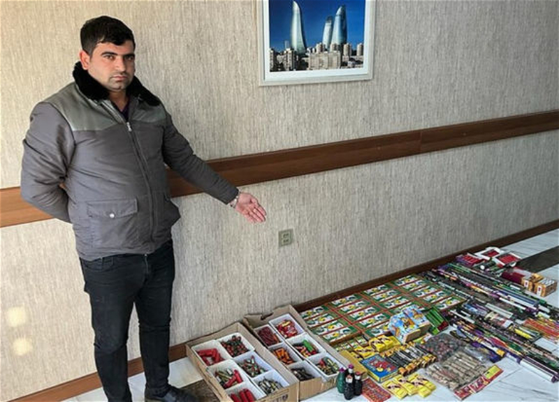 В Хачмазском районе задержали занимавшегося продажей пиротехники - ФОТО
